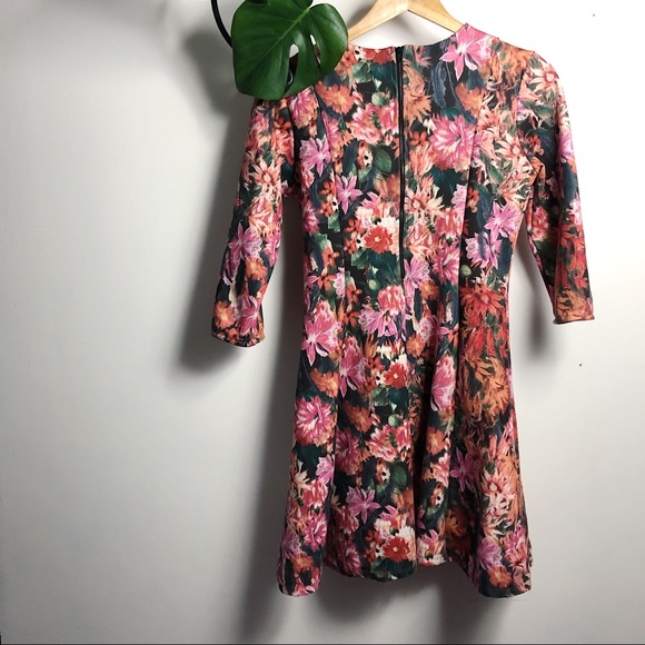 Zara floral long sleeve mini. - Picture 3 of 4